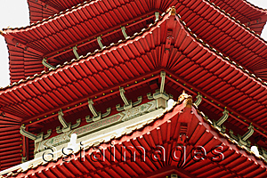 Asia Images Group - Pagoda at the Japanese Garden, Singapore, Low angle view