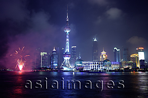 Asia Images Group - Oriental Pearl TV Tower, view from the Bund, Shanghai, China