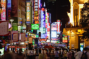 Asia Images Group - Nanjing Road at night, Shanghai, China