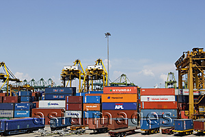 Asia Images Group - Shipping Containers in the Singapore Port, Singapore