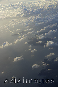 Asia Images Group - Clouds over Hong Kong, view from plane window