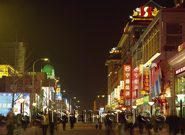 Asia Images Group - Wangfujing at night, Beijing, China