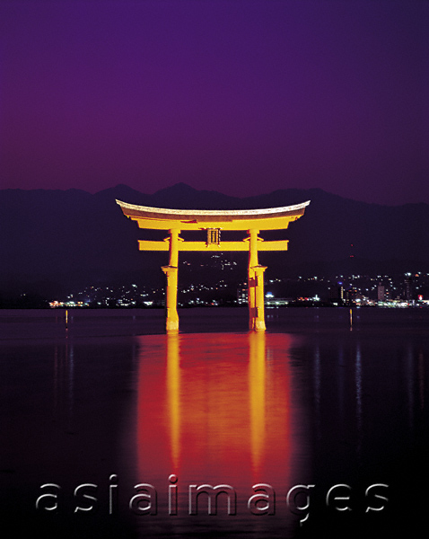 Asia Images Group - The Floating Gate of the Itsukushima Shrine, Miyajima, Japan