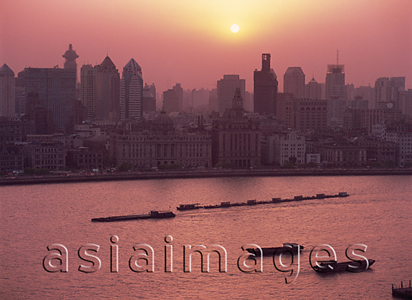 Asia Images Group - Whampoa River at dusk, Shanghai, China