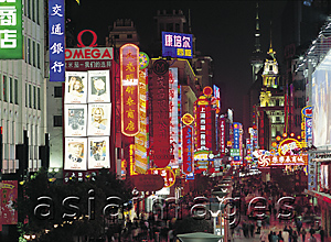 Asia Images Group - Nanjing Road at night, Shanghai, China