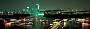Asia Images Group - Rainbow Bridge at night