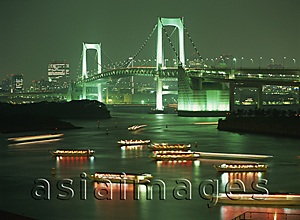 Asia Images Group - Rainbow Bridge at night
