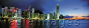 Asia Images Group - Panoramic skyline of Victoria Harbour from Wanchai, Hong Kong