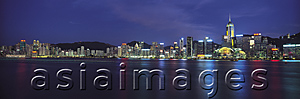 Asia Images Group - Panoramic Hong Kong skyline at night