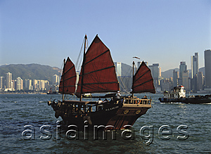 Asia Images Group - Chinese junk at Victoria Harbour, Hong  Kong