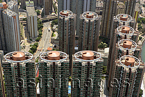 Asia Images Group - Aerial view overlooking condominium in Tsing Yi , Hong Kong