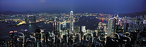Asia Images Group - Hong Kong Cityscape from the Peak at night