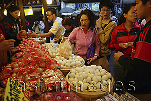 Asia Images Group - Shop of thousand years egg at Danshui Street, Taipei, Taiwan