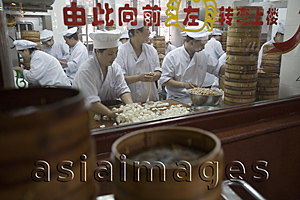 Asia Images Group - Workers making bun, Shanghai, China