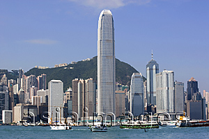 Asia Images Group - Central skyline from Kowloon, Hong Kong