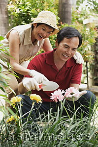 Asia Images Group - Mature couple gardening