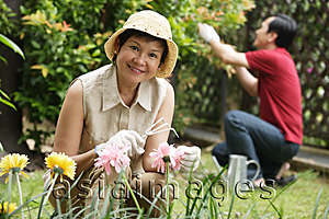 Asia Images Group - Mature couple gardening
