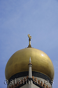 Asia Images Group - Top of mosque close up shot with skyline background