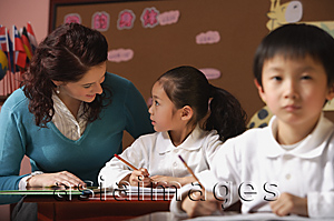 Asia Images Group - Students in class with teacher