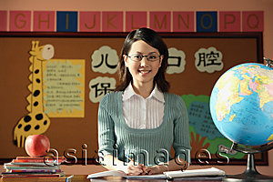 Asia Images Group - School teacher in class