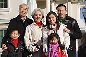 Asia Images Group - Family smiling at camera