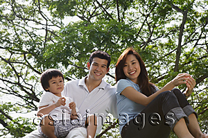 Asia Images Group - Young parents with son at the park