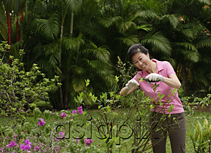 AsiaPix - Woman tending to her garden