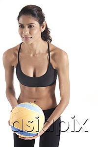 AsiaPix - Woman serving volleyball, playing sports