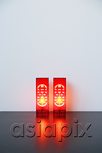 AsiaPix - Illuminated Chinese Lamps with the text - Double Happiness