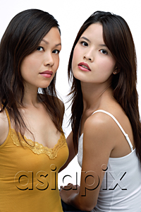 AsiaPix - Two young women looking at camera, beauty