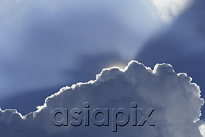 AsiaPix - The sun shining from behind clouds