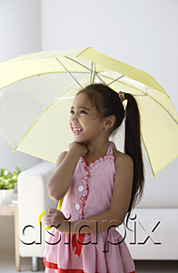 AsiaPix - A young girl with an umbrella