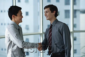 AsiaPix - Two male colleagues shake hands