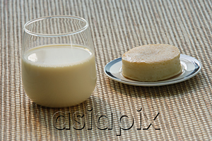 AsiaPix - Still life of Chinese pancake filled with red bean paste