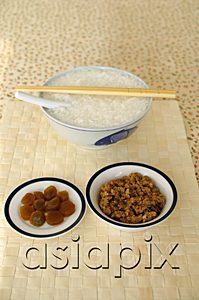 AsiaPix - Still life of porridge with spicy minced pork and pickled vegetable