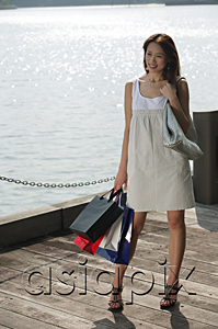 AsiaPix - Young woman carrying shopping bags