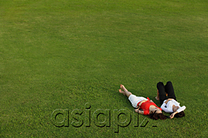 AsiaPix - Two women relaxing in the park
