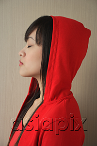 AsiaPix - Young woman with eyes closed in profile