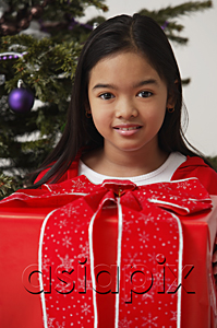 AsiaPix - Girl with Christmas present