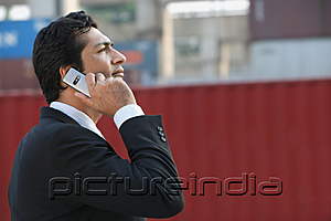 PictureIndia - Businessman talking on mobile phone