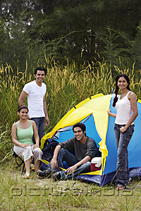 PictureIndia - Young friends camping in the wilderness
