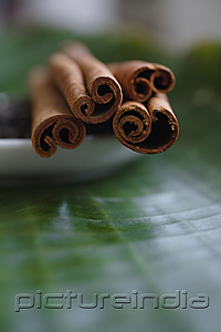 PictureIndia - Close-up of cinnamon sticks